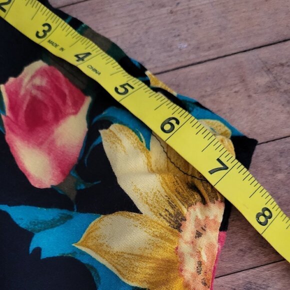 Vintage Sunflower Floral Button Down Rayon Top Size M - Picture 6 of 10